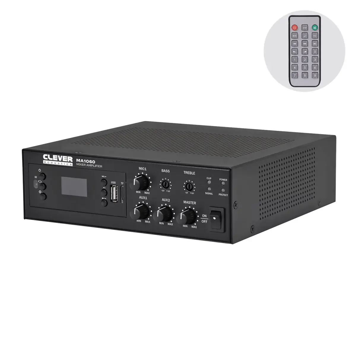 MA1060 60W 100V Mixer Amplifier with MP3 Bluetooth and FM Radio - CRAM60