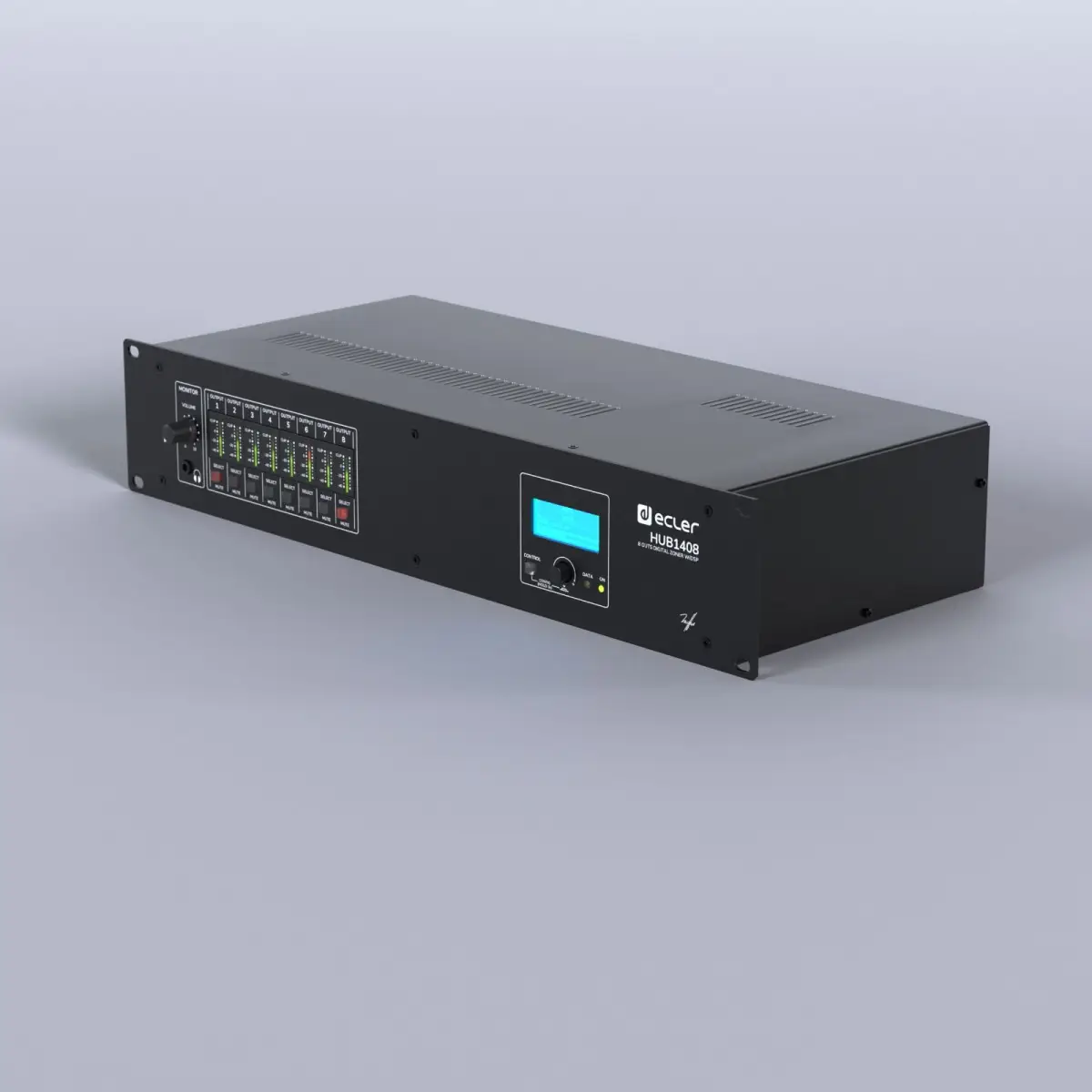 HUB1408 14x8 Digital Zoner With DSP Remote Wall control and Paging Compatibility - ECL0073