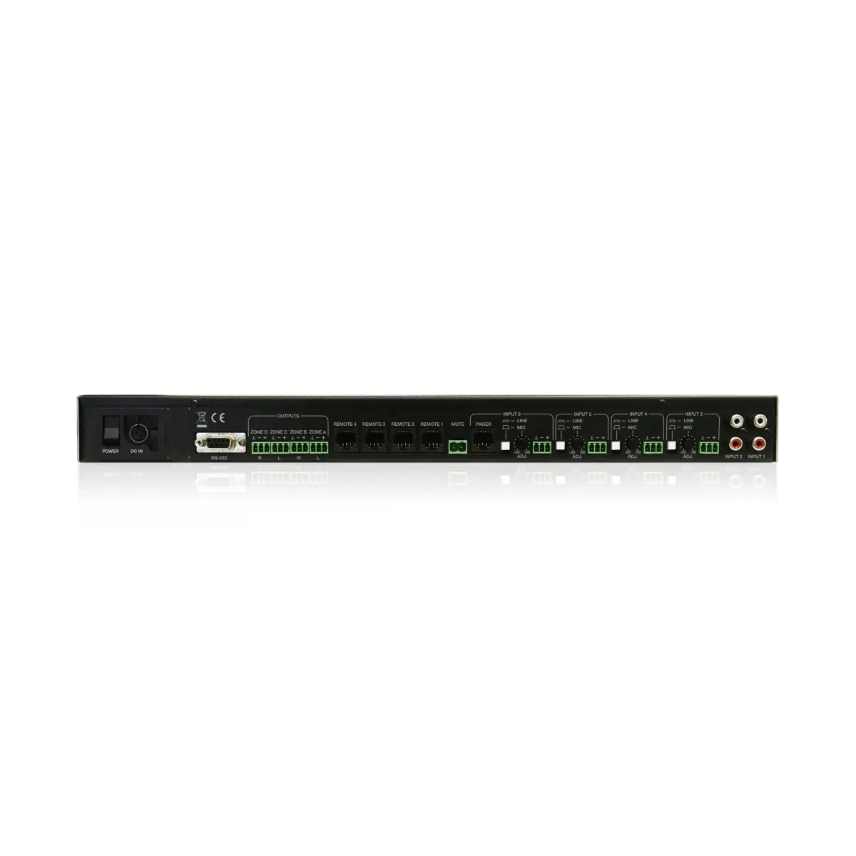 DAM614 6 input / 4 Zone Programmable Digital Rack Mixer / Zone Controller - ECL0083