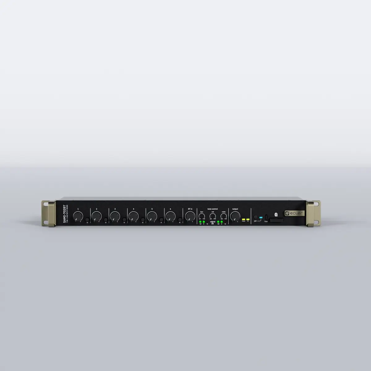 SAMI702BT 7 Channel (mic/line) Stereo Rack Mixer With Bluetoothยฎ - ECL0085