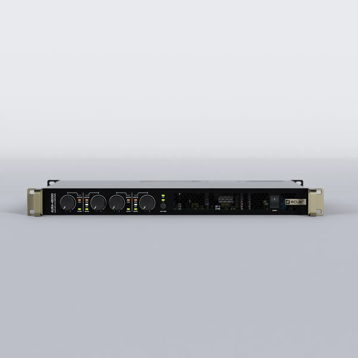 AURA-4B300 4x 300W Low Impedance / 100V Installation Amplifier - ECL0110