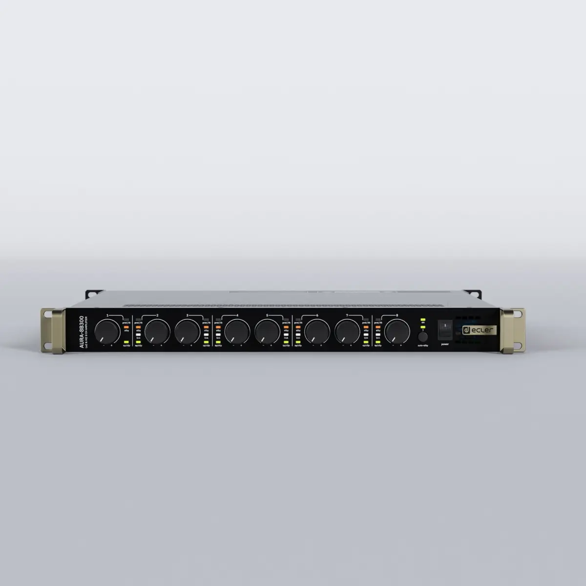 AURA-8B300 8x 300W Low Impedance / 100V Installation Amplifier - ECL0111