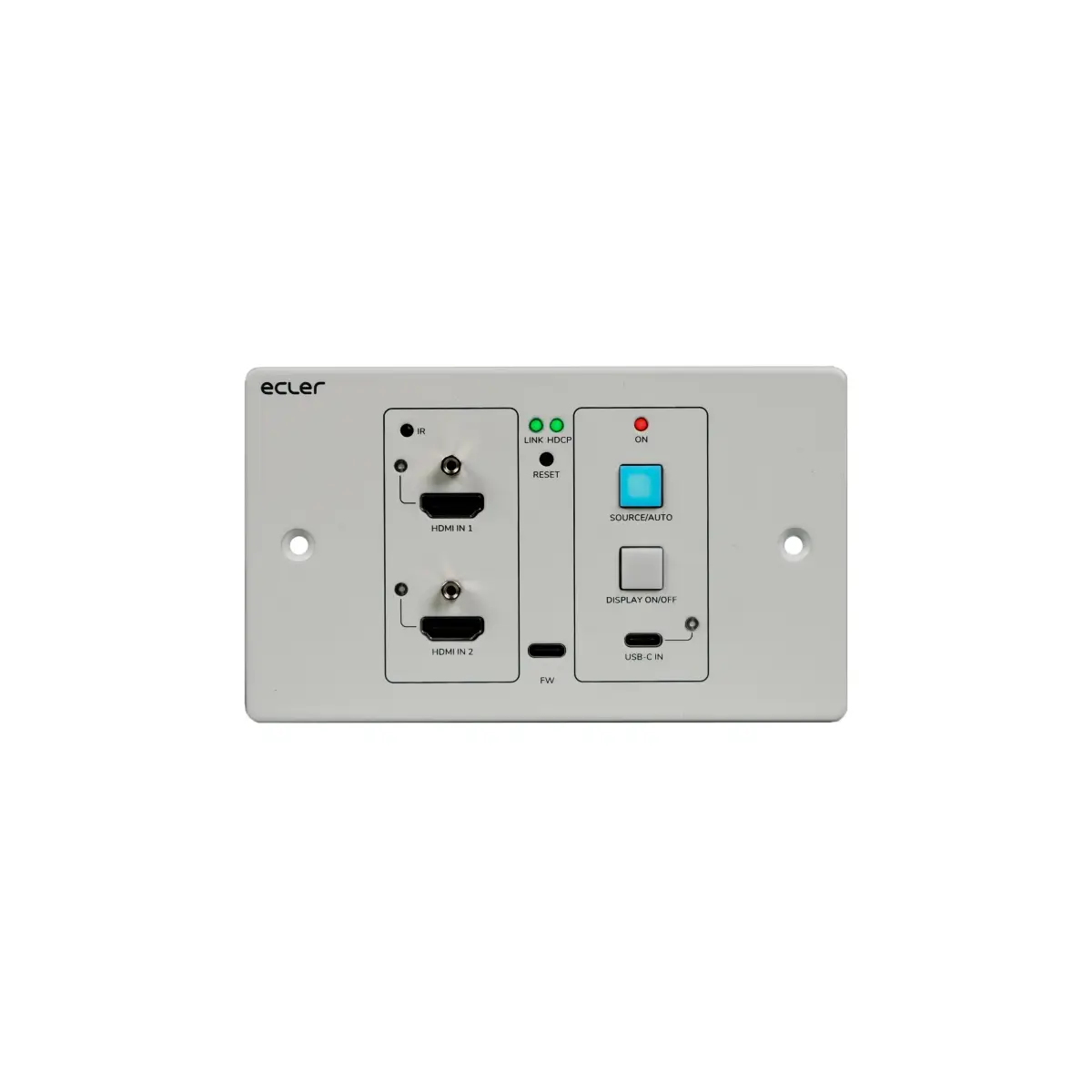 VEO-XWT44E 4K HDMI wall-plate transmitter with 2 HDMI IN and 1 USB-C IN - ECL0145