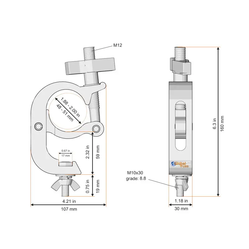 Self Locking Truss Clamp Silver (5030) - Image 2