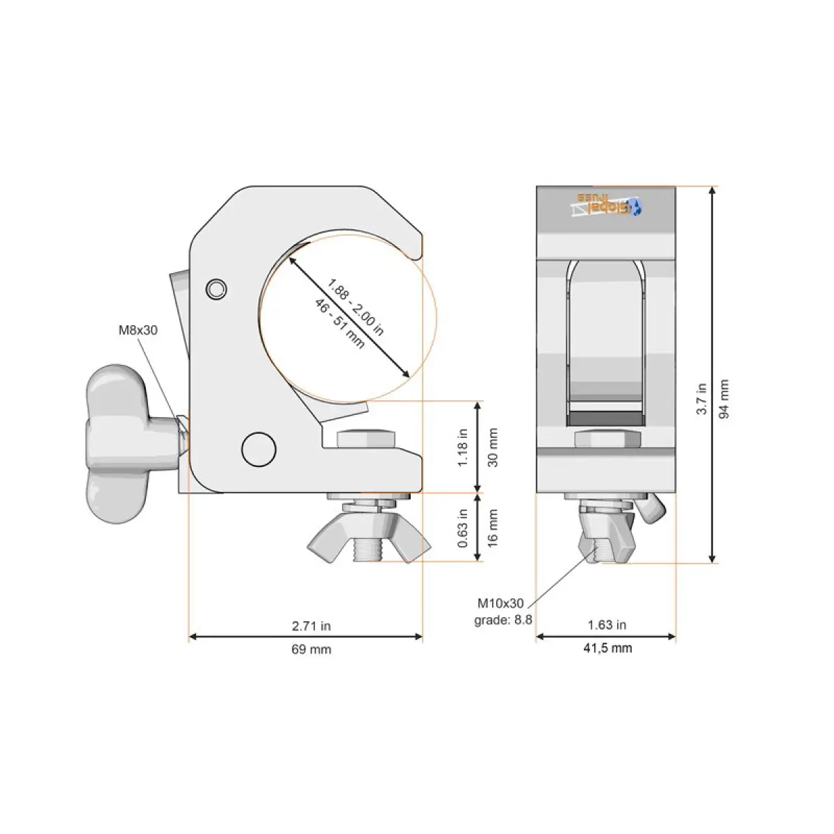 Smart Hook Clamp Black (5075-1B) - GL3031B