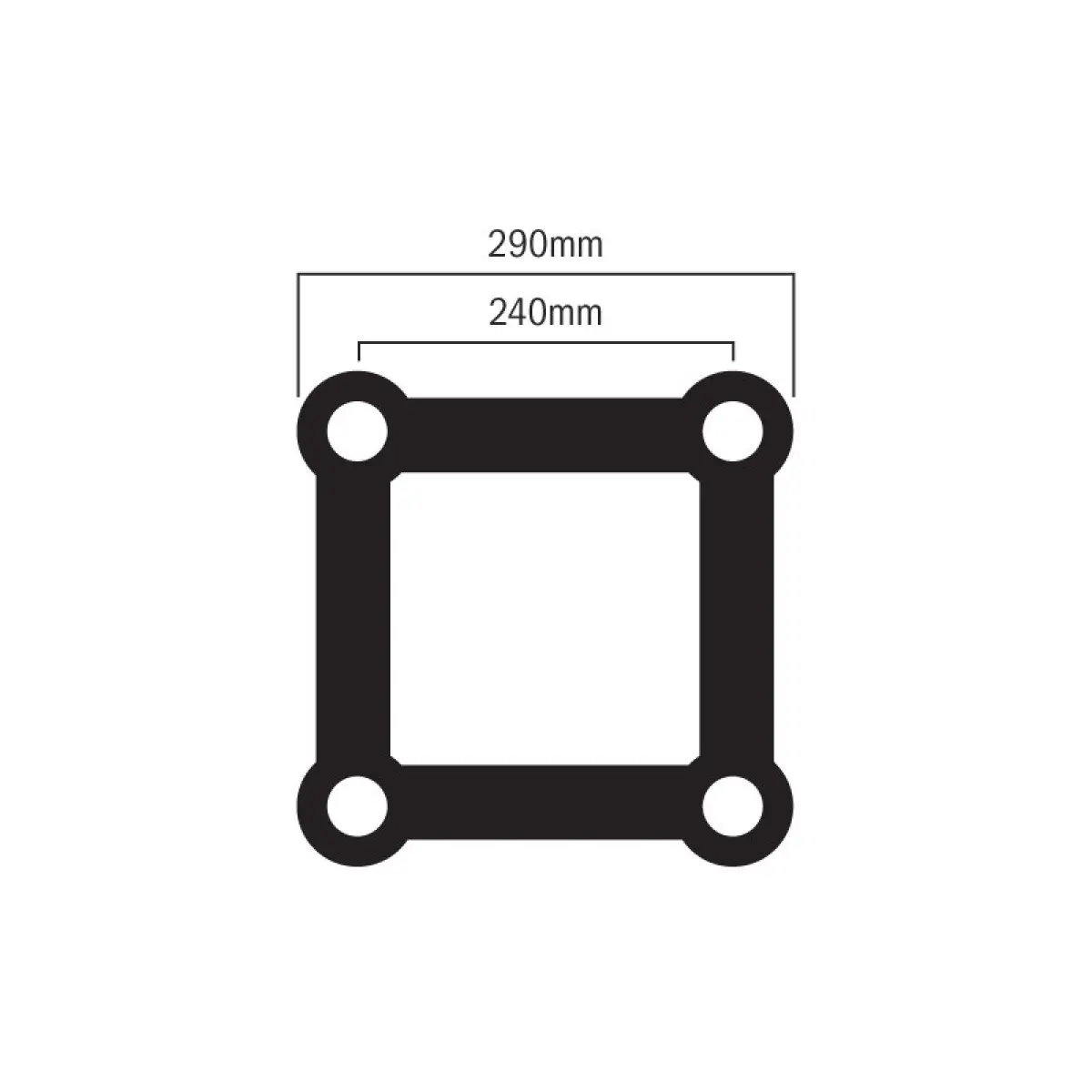 F34 PL 0.29m Stage Black Truss (F34029PL-B) - GL34005B