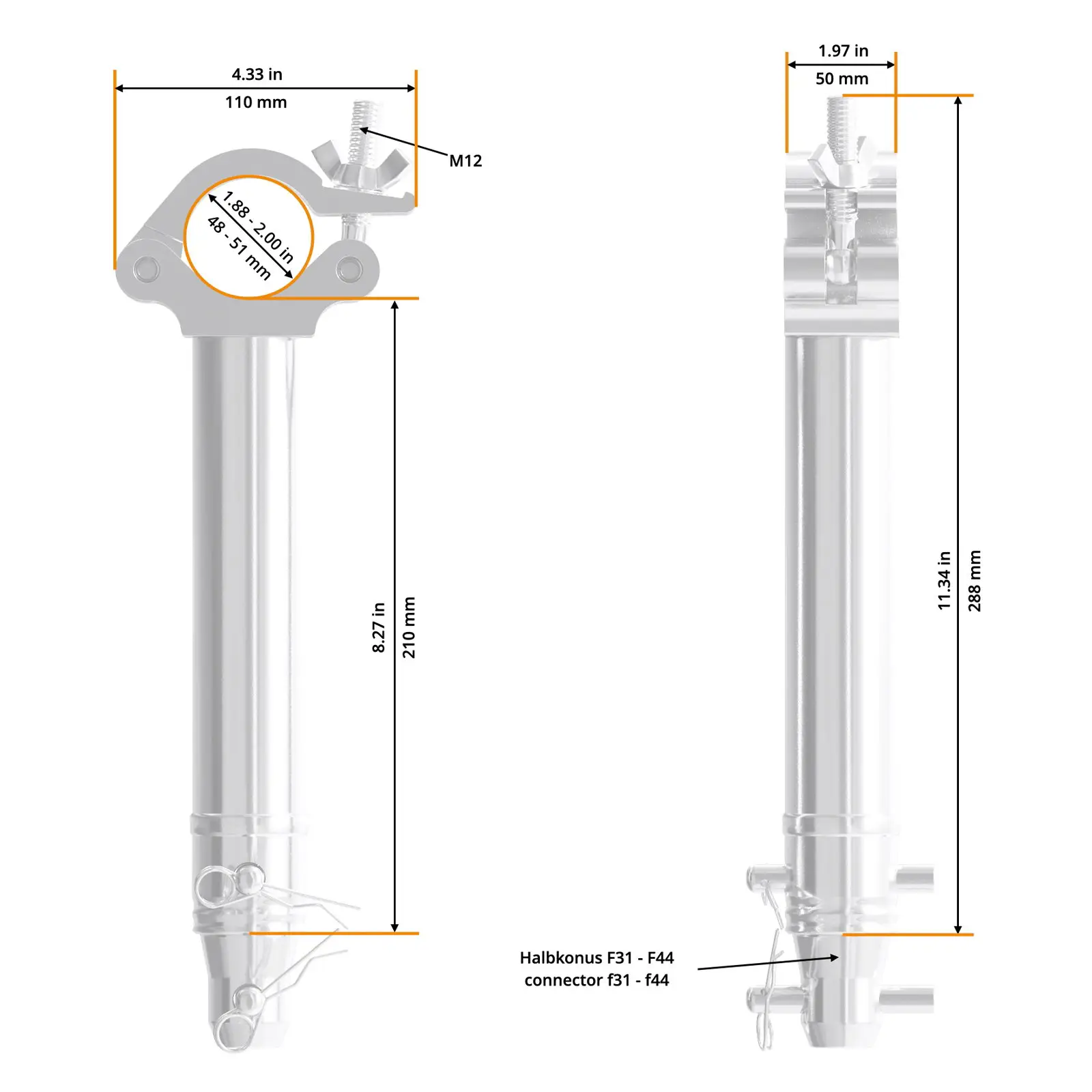 210mm Half Coupler Spacer (5055) - Image 2