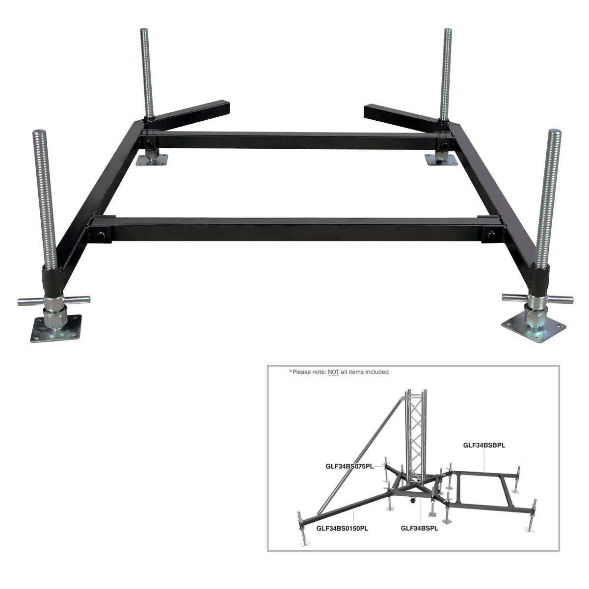 Ground Support F34 PL BSB Steel Ballast Outrigger - GLF34BSBPL