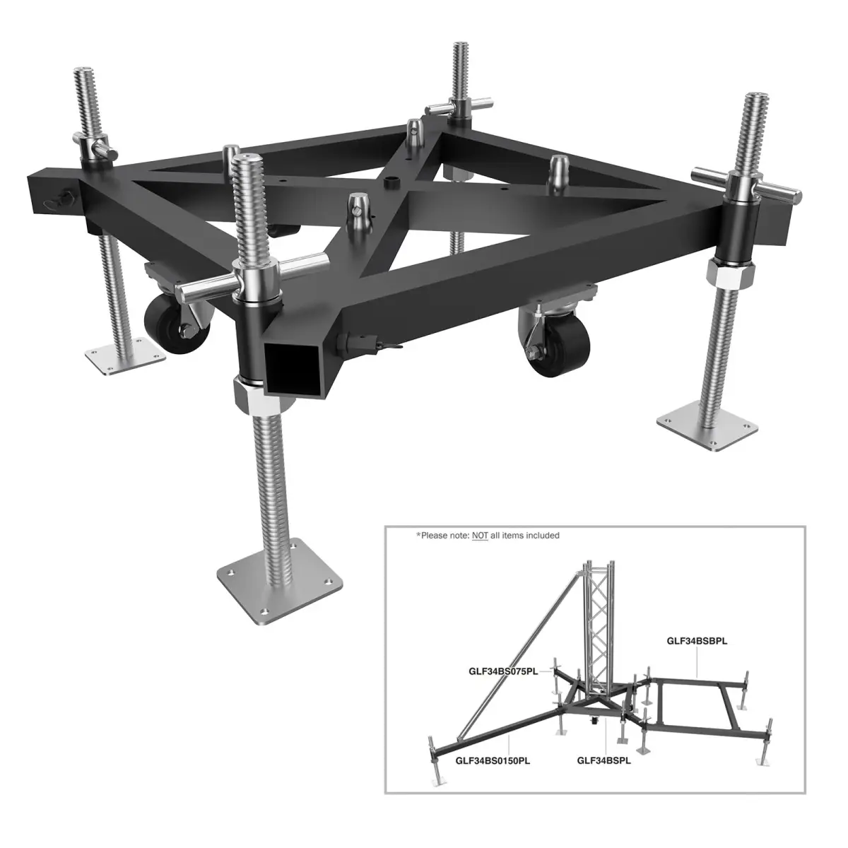 Ground Support F34 PL BS Steel Base Unit - GLF34BSPL