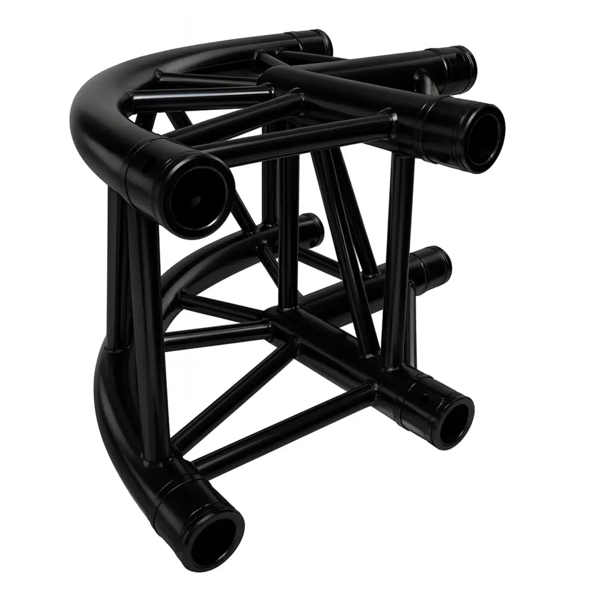 F34 Standard 2 Way 90 Degree Corner Round Stage Black - GLF34C21R500B