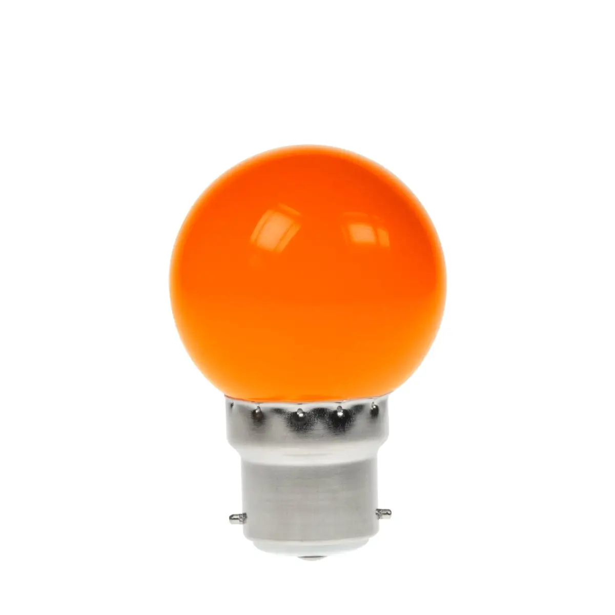 1.5W LED Polycarbonate Golf Ball Lamp BC Orange