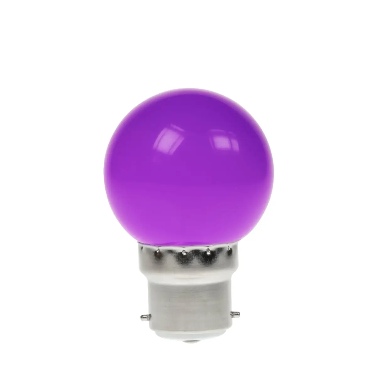 1.5W LED Polycarbonate Golf Ball Lamp BC Purple