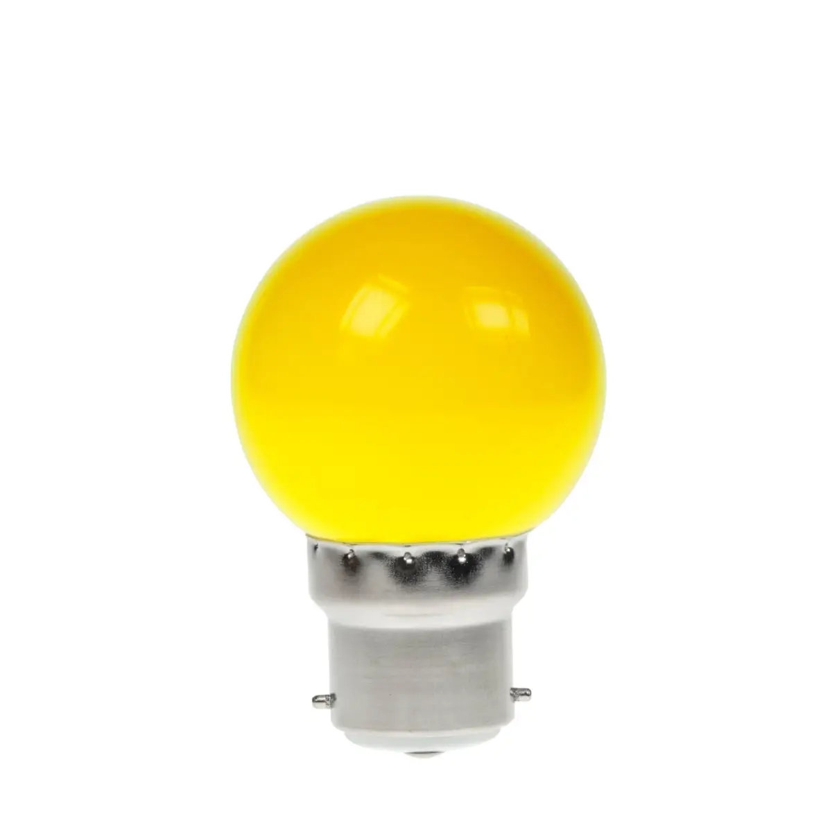 1.5W LED Polycarbonate Golf Ball Lamp BC Yellow - GOLF/1.5W/BC/YELLOW