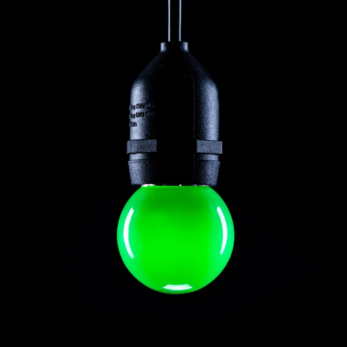 1.5W LED Polycarbonate Golf Ball Lamp ES Green - GOLF/1.5W/ES/GREEN