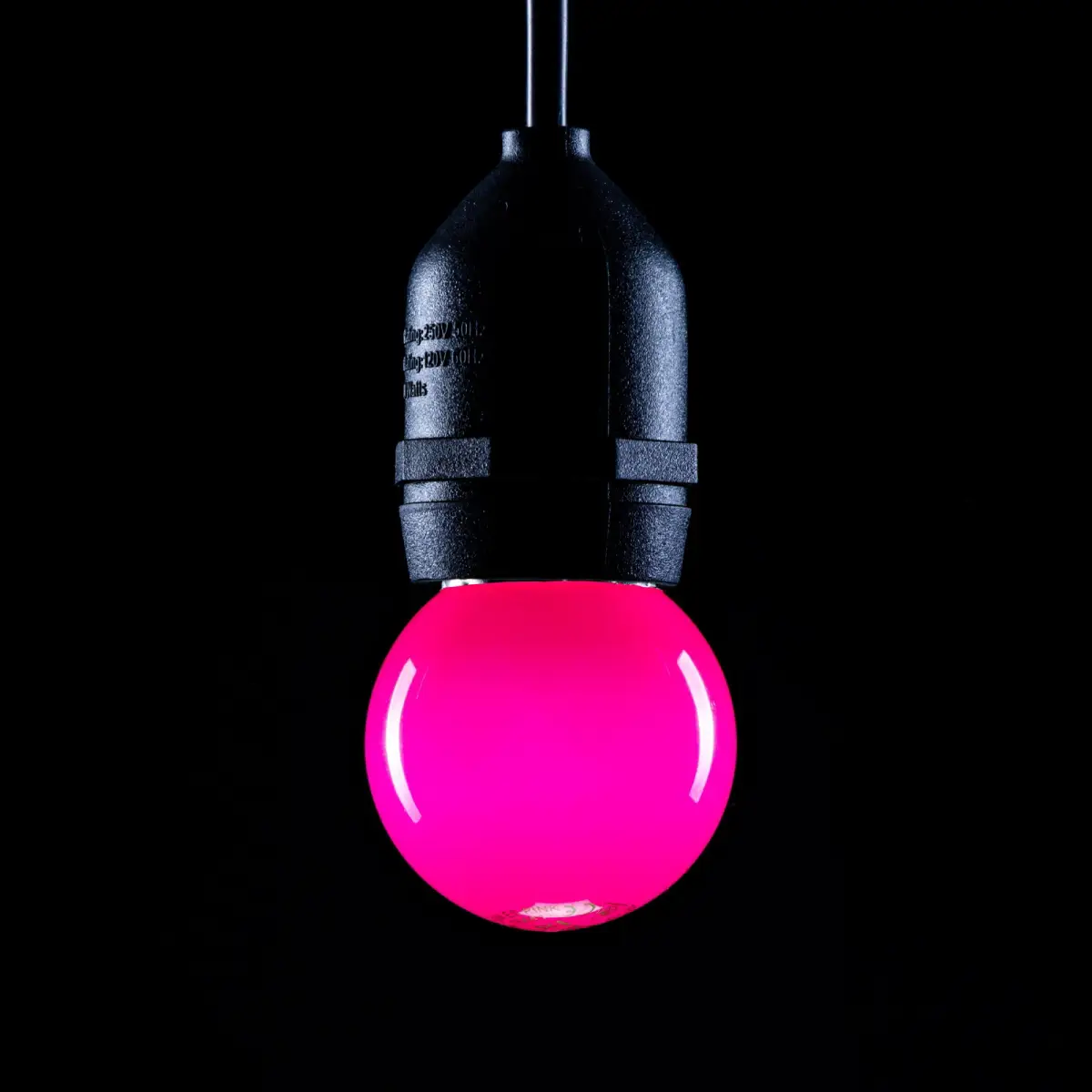 1.5W LED Polycarbonate Golf Ball Lamp ES Pink - GOLF/1.5W/ES/PINK