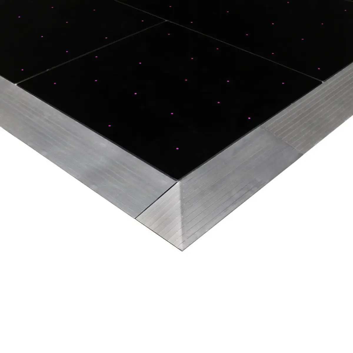 Black RGB Starlit 2ft x 2ft Dance Floor Panel (3 sided) - LEDJ435