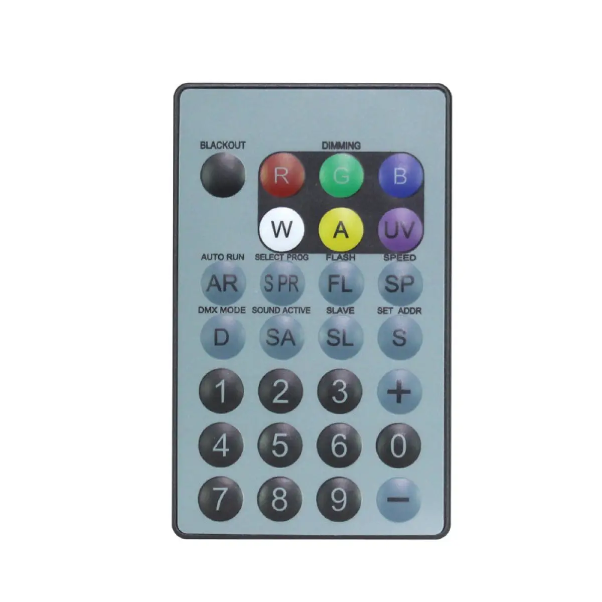 IR Remote for HEX Fixtures (RGBWAUV) - LEDJ90F