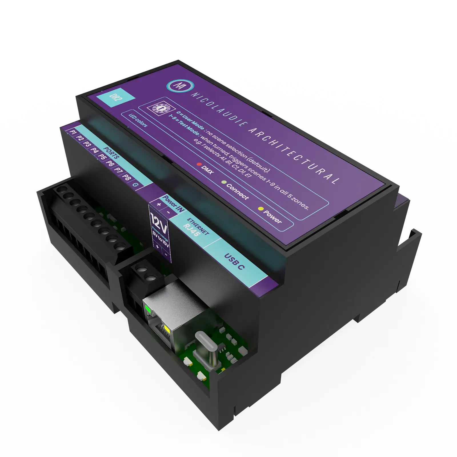 DINA-DR2 DIN Rail Lighting Controller - Image 2