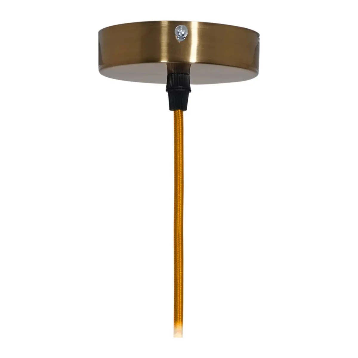 E27 Pendant Kit - Antique Gold with Gold Fabric Cord - PENDANT/ES/GOLD/ANTIQUE