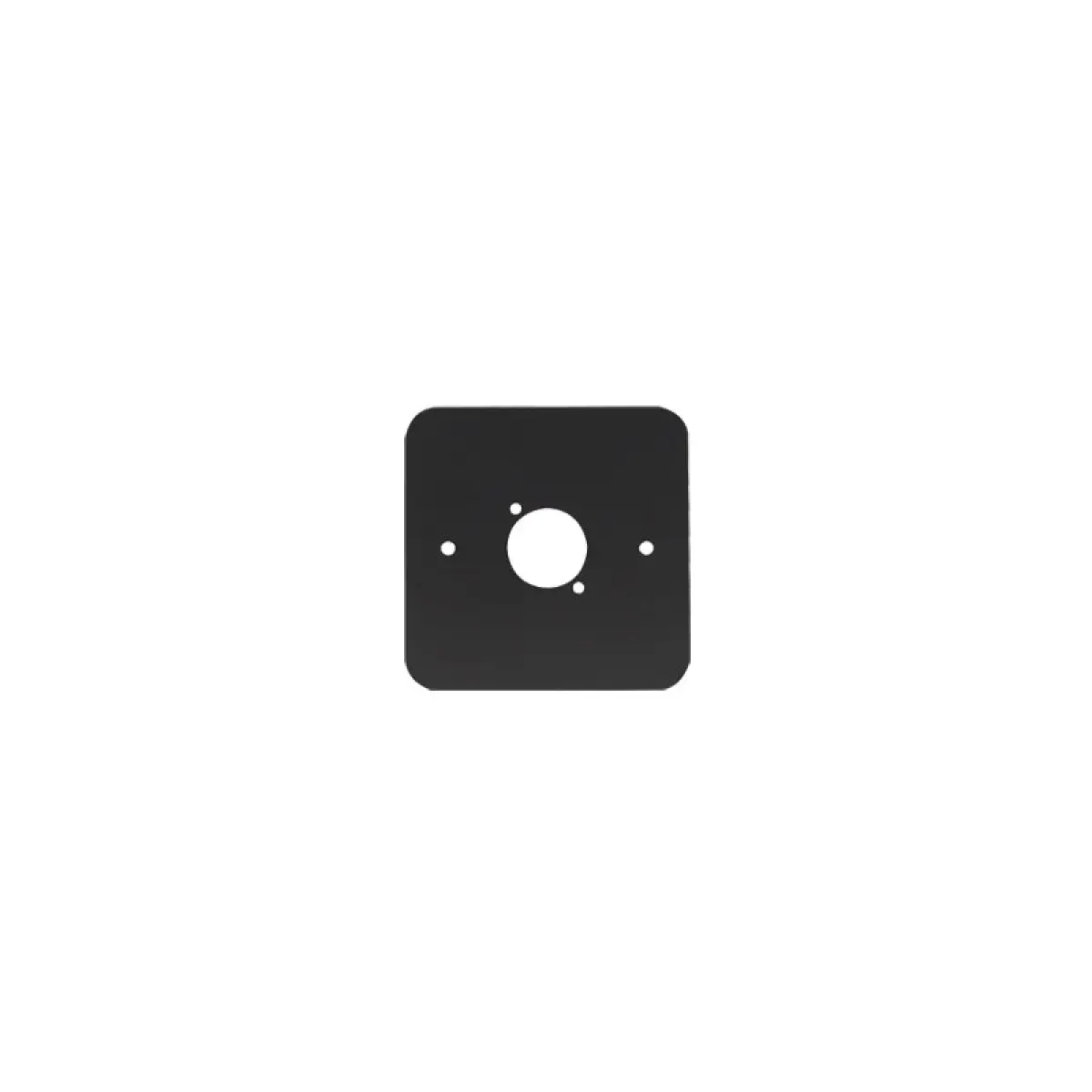 Single Gang D Type Wall Plate Black (81511-RC) - PENN001