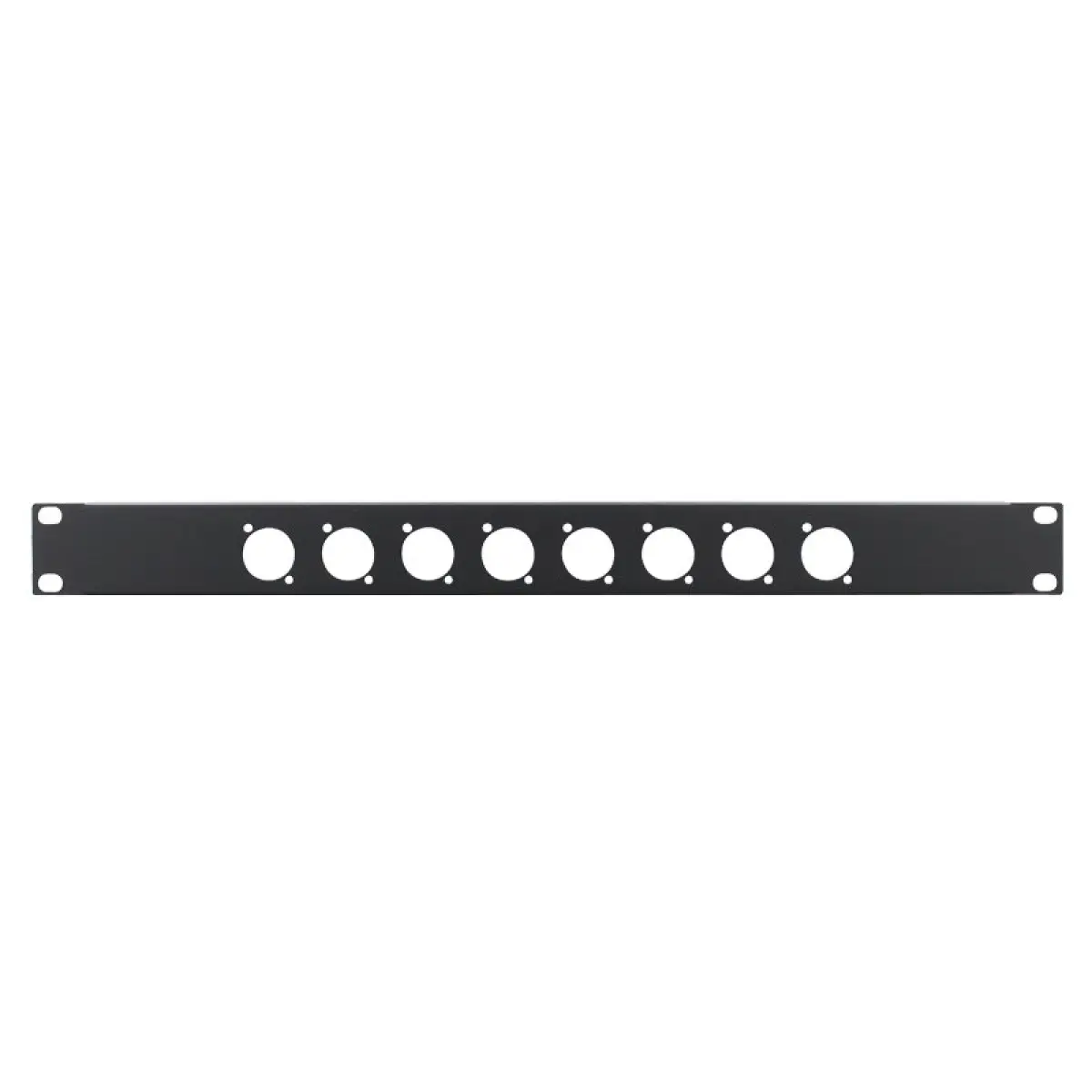 1U 19" Punched Rack Panel - 8 D Type (R1269/1UK/08) - PENN023