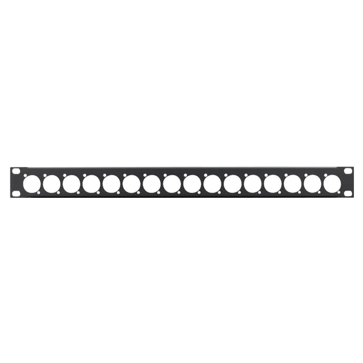 1U 19" Punched Rack Panel - 16 D Type (R1269/1UK/16) - PENN024