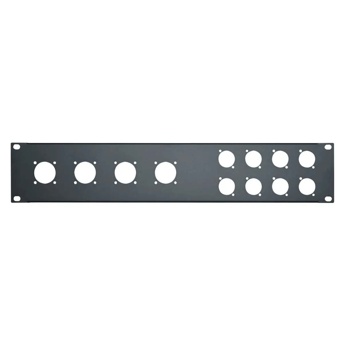 2U 19" Punched Rack Panel – 8 D and 4 G Type  (R1273MPR/2UK) - PENN129