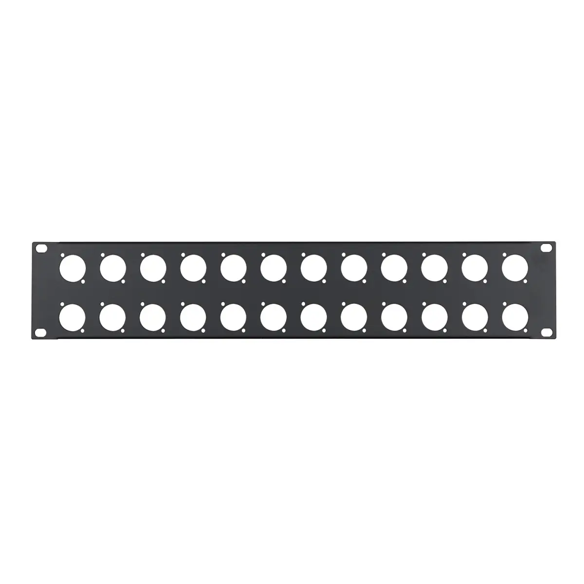 2U 19" Punched Rack Panel – 24 D Type (R1269/2UK/24) - PENN143