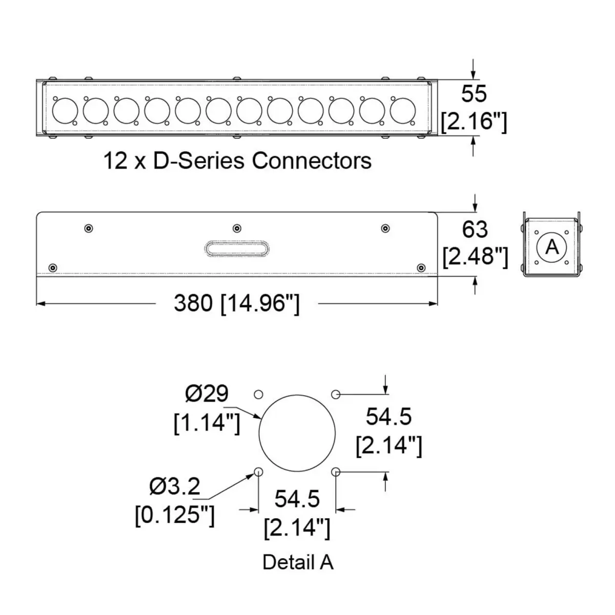 Stage Box Elongated 12 Hole R2340-12 - PENN151