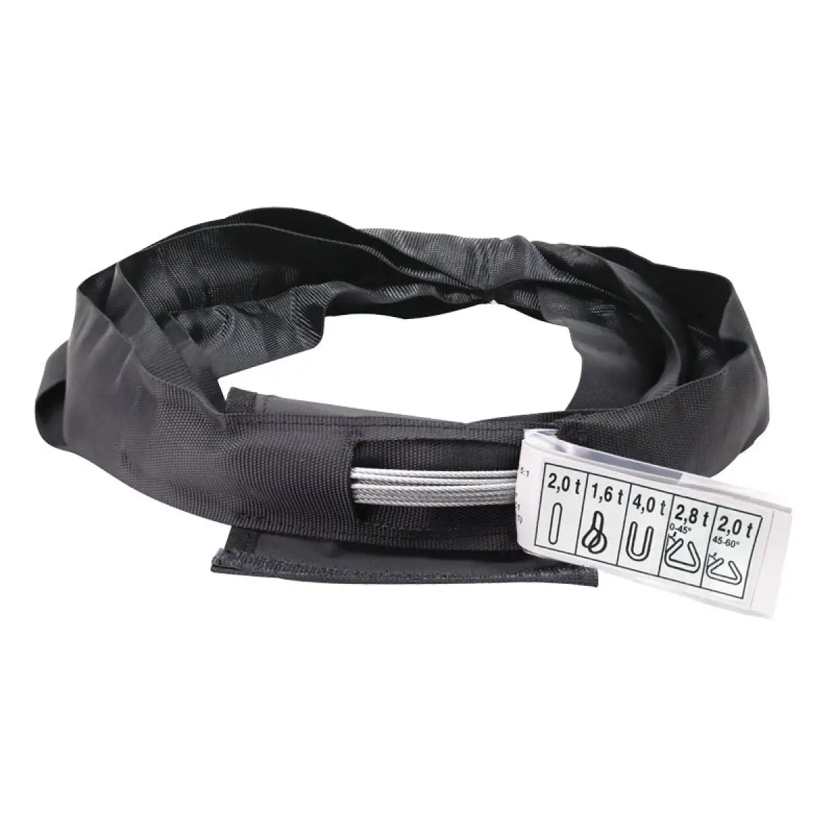 Black Softsteel 2 Ton WLL Working Length 1.5m - RIGG012