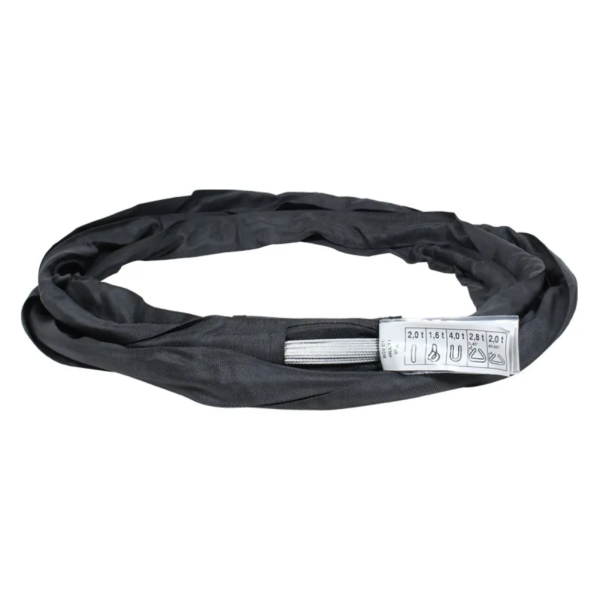 Black Softsteel 2 Ton WLL Working Length 2.5m - RIGG040