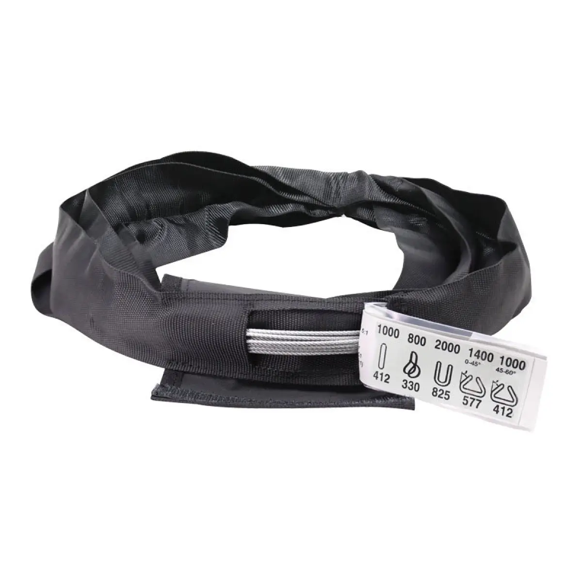 Black Softsteel 1 Ton WLL Working Length 2m - RIGG092