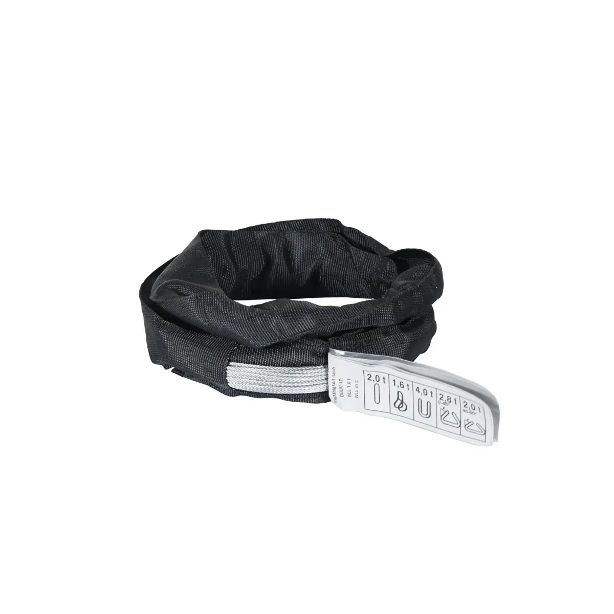 Black Softsteel 2 Ton WLL Working Length 0.5m - RIGG094