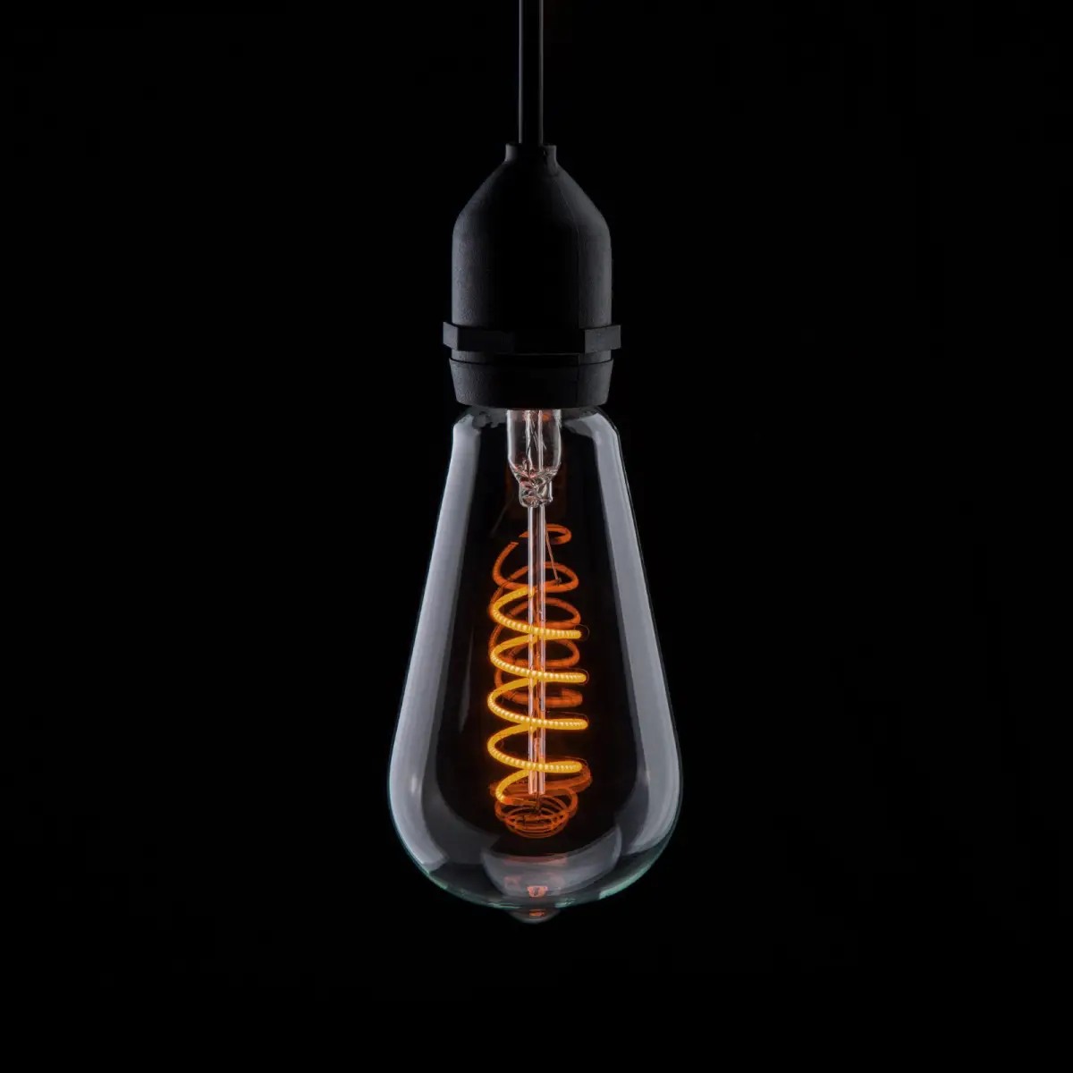 4W Dimmable LED ST64 Spiral Funky Filament Lamp BC 1800K - ST64/FILDIM/4W/BC/WW
