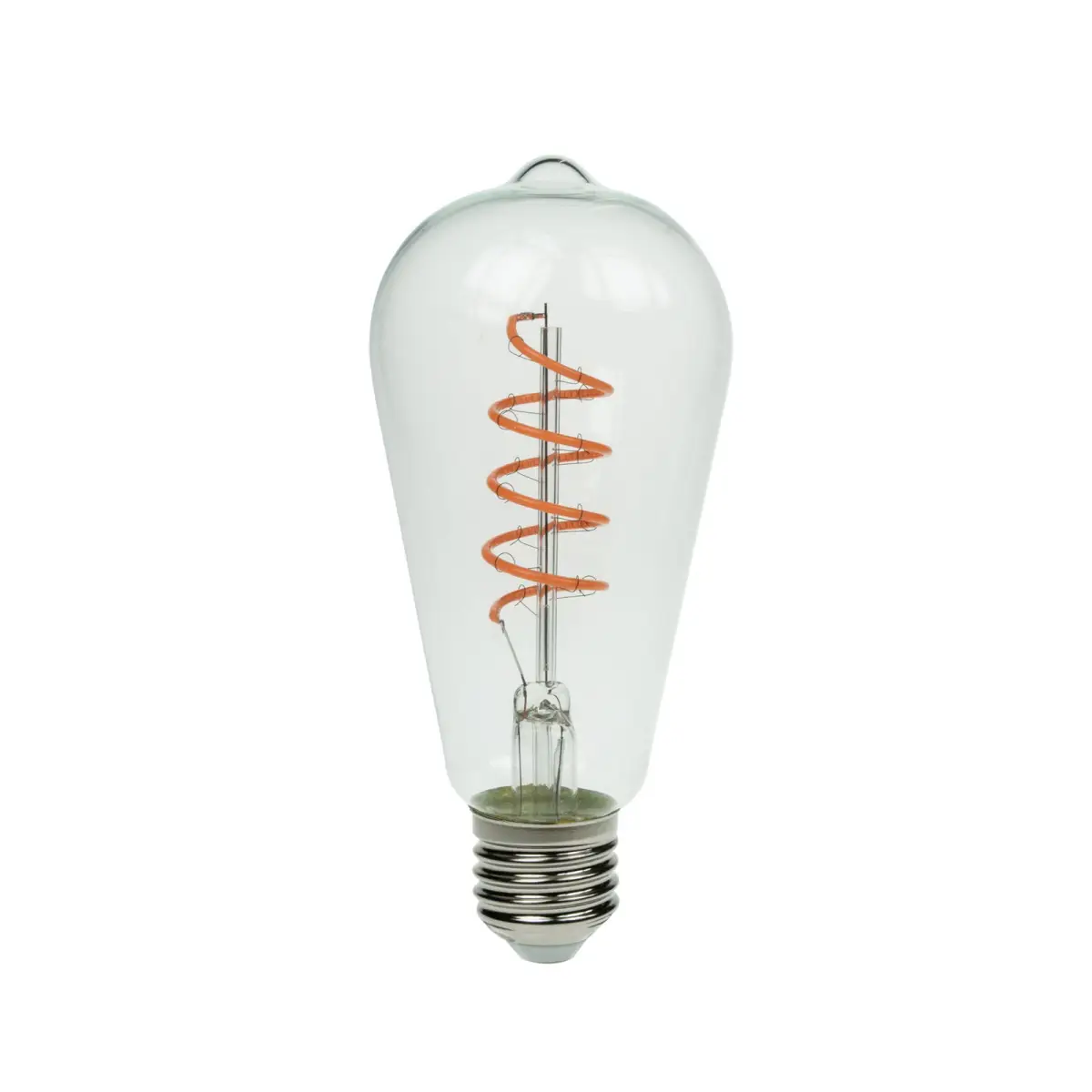 4W Dimmable LED ST64 Spiral Funky Filament Lamp ES Pink - ST64/FILDIM/4W/ES/PINK