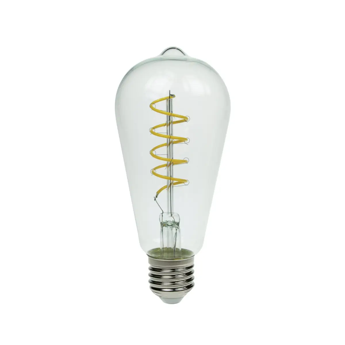 4W Dimmable LED ST64 Spiral Funky Filament Lamp ES Yellow - ST64/FILDIM/4W/ES/YELLOW