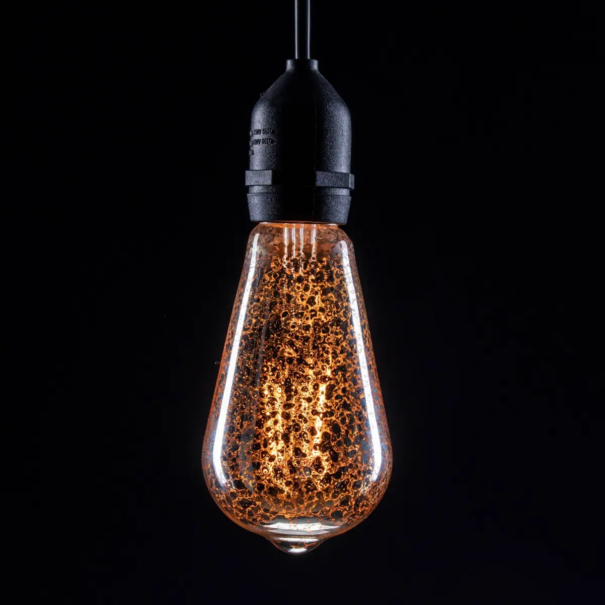 4W Dimmable LED ST64 Crackle Filament Lamp 2100K ES - ST64/LEDFIL/4WESCRACKLE