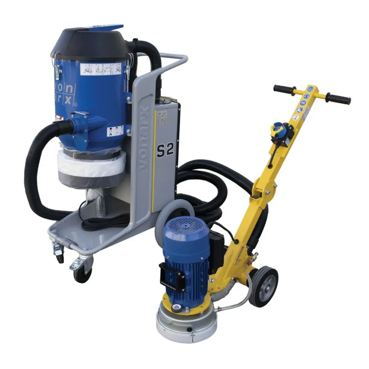 Von Arx 110 Volt S2 HEPA Dust Extractor/Vacuum Plus FG250S Surface Grinder Plus Medium Grinding Disc Bundle VAS2FG250S110B - VAS2FG250S110B