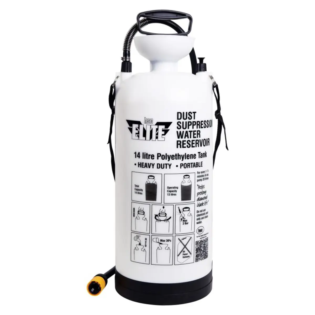 Elite 14 Litre Dust Suppression Water Bottle MGSDS - MGSDS