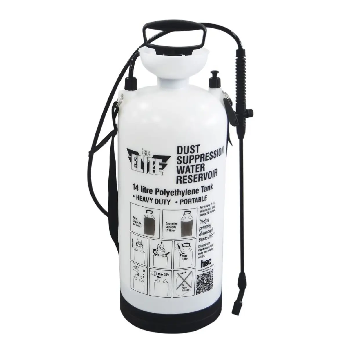Elite 14 Litre Dust Suppression Water Bottle With Variable Spray Lance MGSDSSET - MGSDSSET