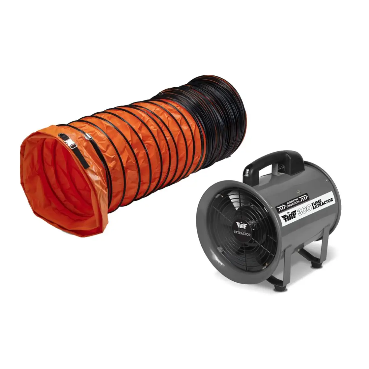 Elite 110 Volt 300mm Fume Extractor With 10 Metre Ducting EFE30011010A - EFE30011010A