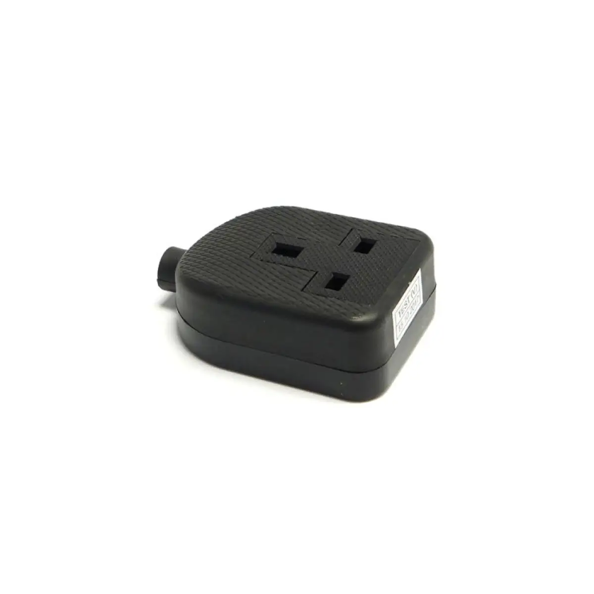 Elite 240 Volt One Gang 13 Amp Black Rubber Adaptor 1GADP - 1GADP