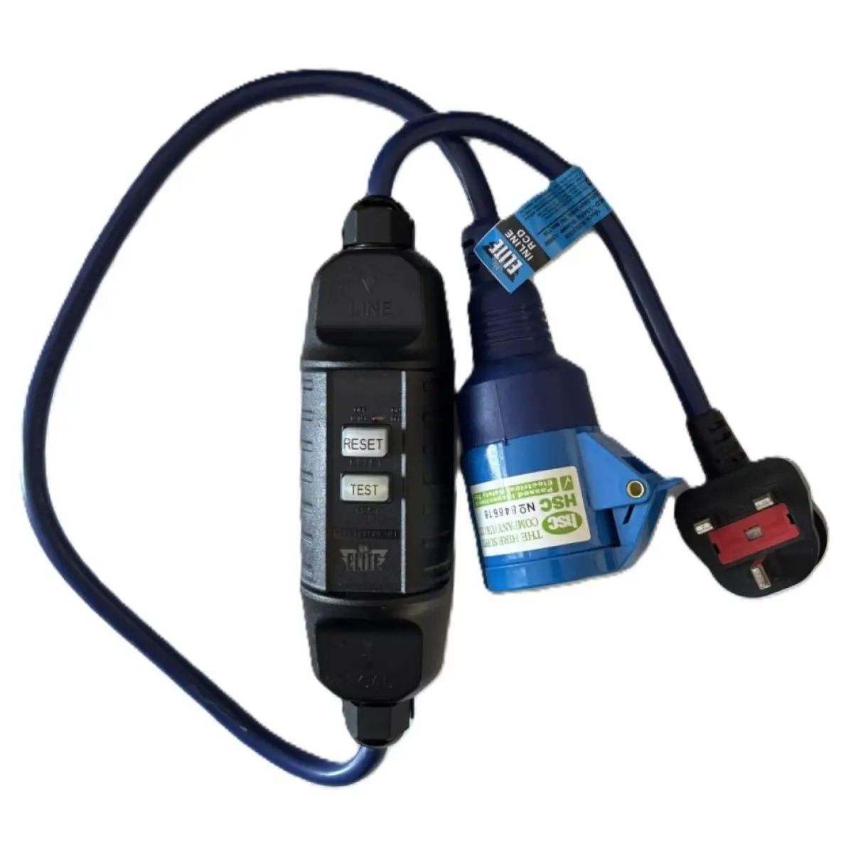 Elite 240 Volt Inline RCD 13 Amp Plug & 16 Amp Coupler RCD12.51316 - RCDI2.51316