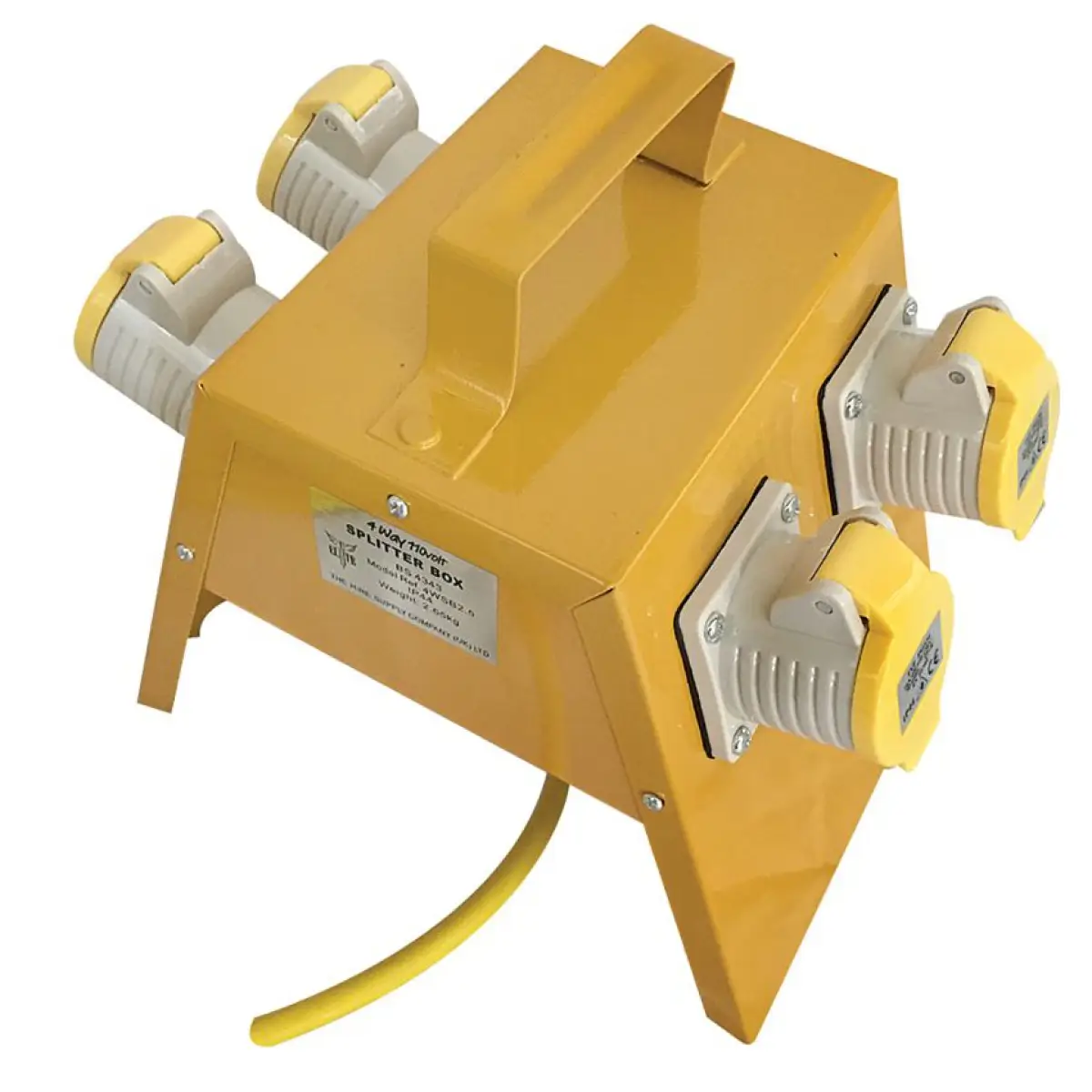 Elite 110 Volt 32 Amp Plug Four Way Splitter Box 4 x 16 Amp Sockets 4WSB2.532A - 4WSB2.532A