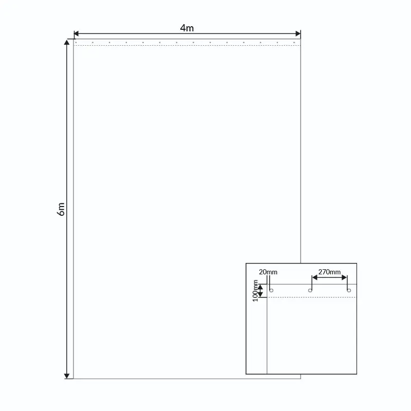 4 x 6m Black Serge Drape - Image 5