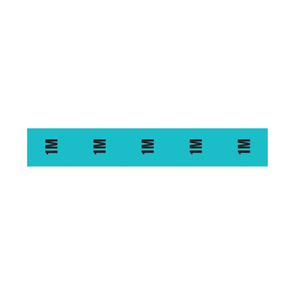 Cable Length ID Tape 24mm x 33m - 1m Light Blue - TAPE030