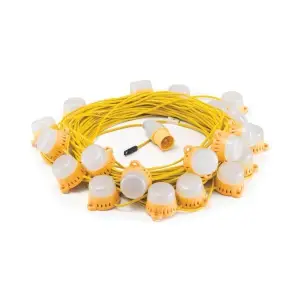 Elite 110 Volt LED 50 Metre Fully Enclosed Festoon Site Lighting Kit LEDKITENC50 - LEDKITENC50