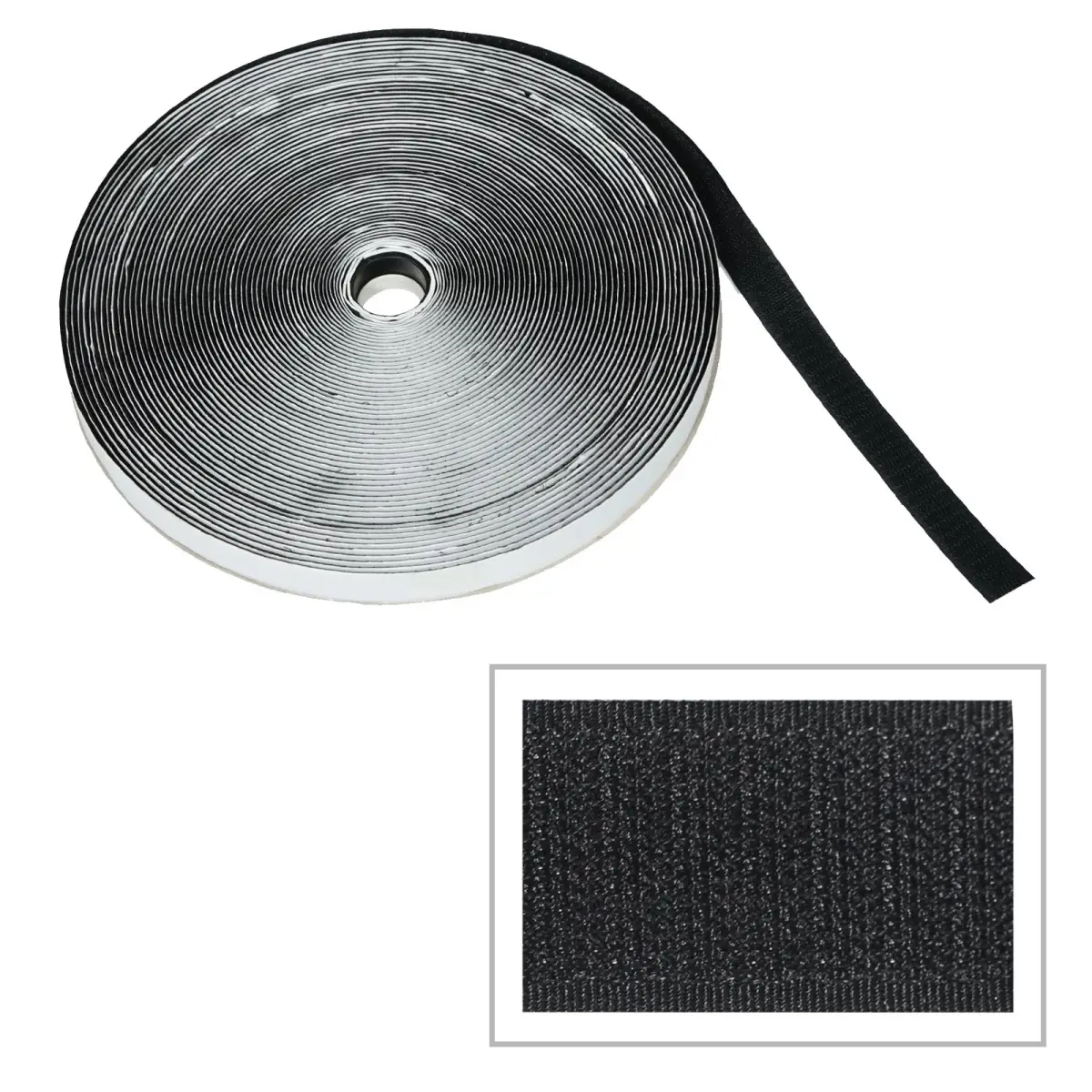 25m Hook Tape 20mm Black - TAPE065