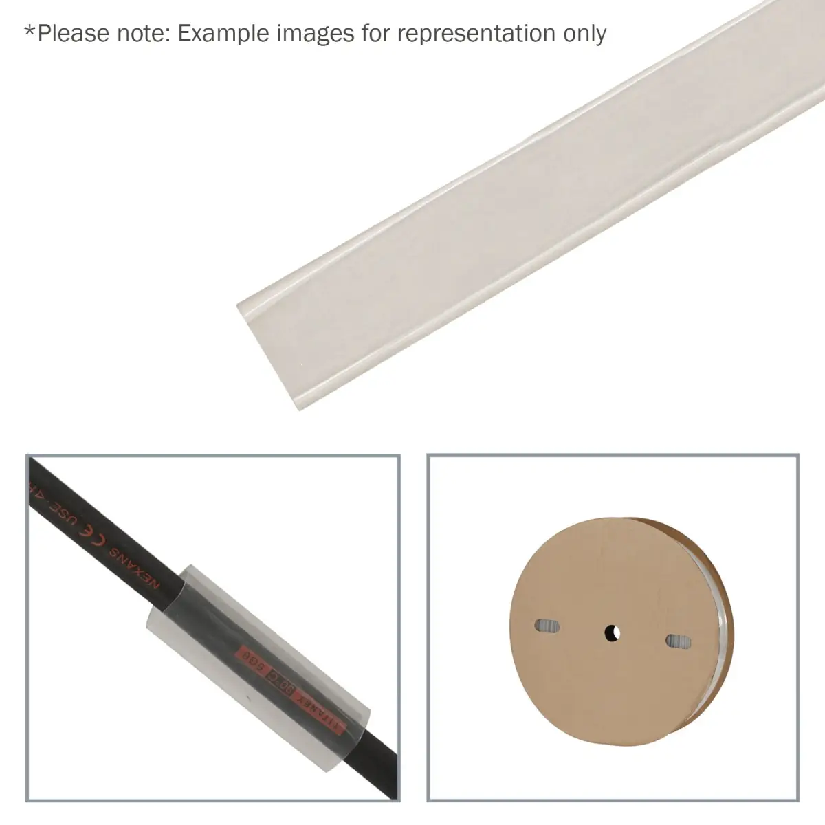 25.4mm (1") Heatshrink Tubing 2:1 Clear 50m - TAPE103