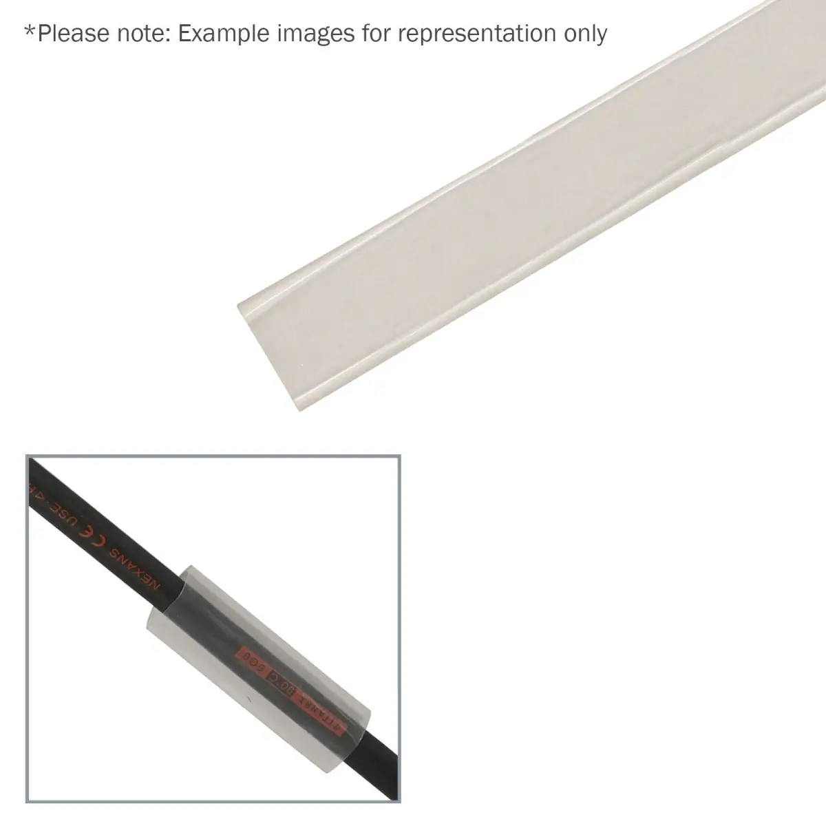 50.8mm (2") Adhesive Lined Heatshrink Tubing 3:1 Clear 1.2m - TAPE119